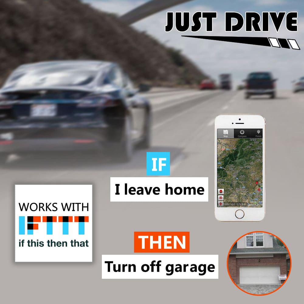 smart garage door opener with Alexa and Google Home